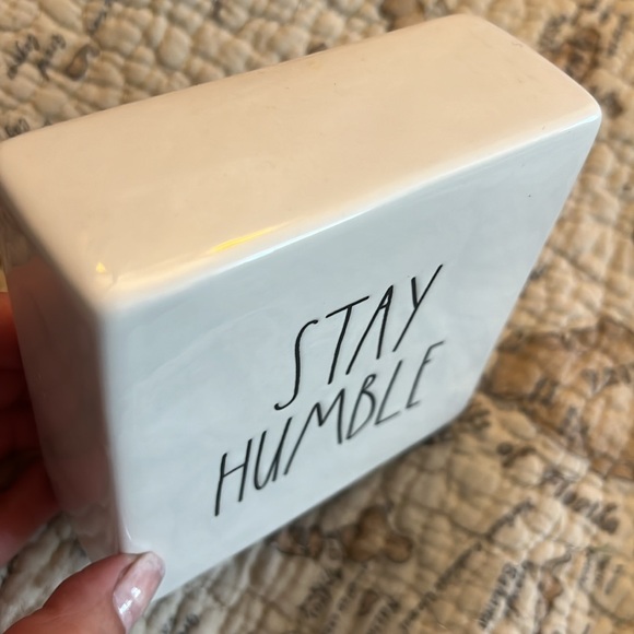 RAE DUNN STAY HUMBLE/BE KIND CERAMIC BLOCK - Picture 9 of 9